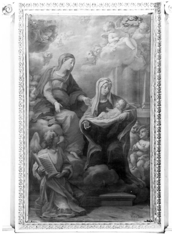 Santa Francesca Romana riceve Ges&ugrave; Bambino dalla Madonna (dipinto) di Fri
